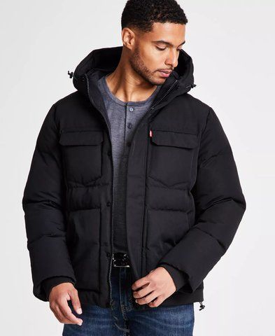 Куртка LEVI'S Quilted Hooded Puffer Jacket&nbsp; LM4RP235-BLK фото