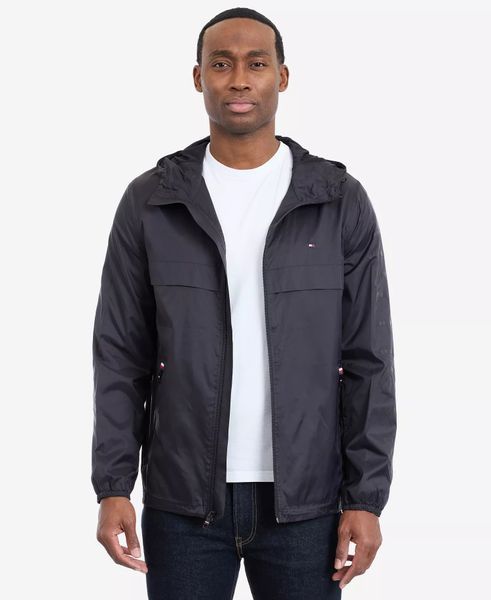 Куртка TOMMY HILFIGER Men's Hooded Windbreaker Jacket&nbsp; THM20066-BLACK фото