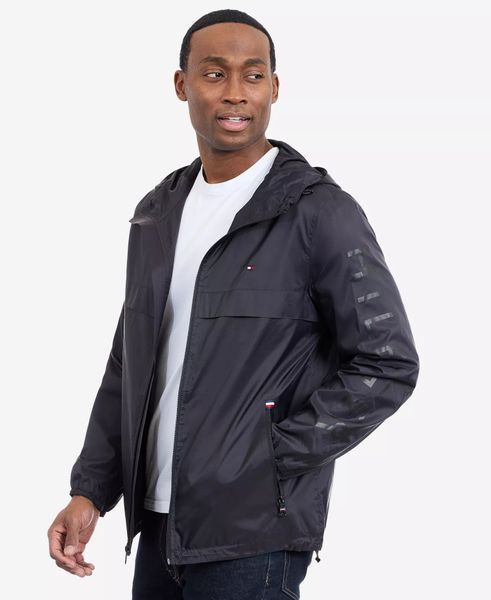 Куртка TOMMY HILFIGER Men's Hooded Windbreaker Jacket&nbsp; THM20066-BLACK фото